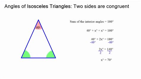 Angles Of Isosceles Triangles Youtube
