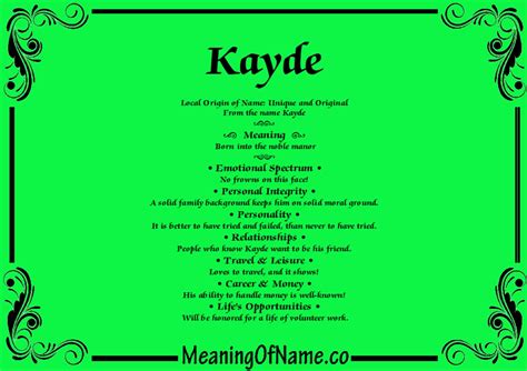 Kayde Meaning Of Name