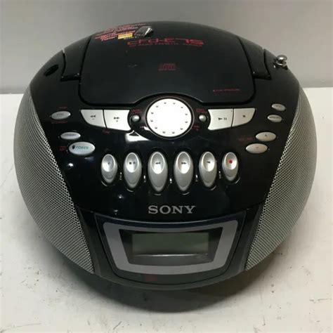 Vintage Classic Sony Cd Radio Cassette Croder Portable Cfd E Tested