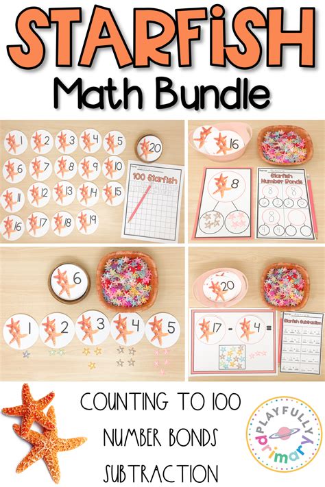 Starfish Math Activities Counting To 100 Number Bonds Subtraction