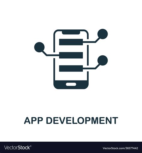 App Development Icon Creative Element Design From Vector Image