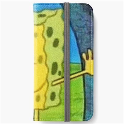 Exhausted Spongebob Meme Iphone Wallet By Wowiee Redbubble