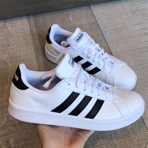 Adidas Grand Court Sneaker In 2020 With Images Adidas White Shoes