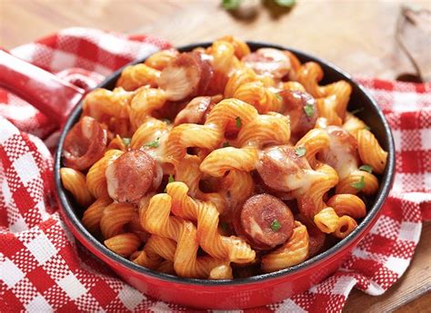 Recette Pâtes au knacki à la tomate cookéo sur Les ptits plaisirs