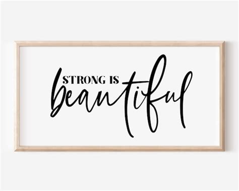Strong Is Beautiful Svg Inspirational Quote Svg I Am Etsy