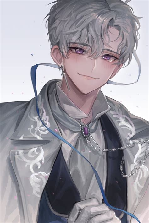Pin By Q On To Be You Even For Just A Day Anime White Hair Boy