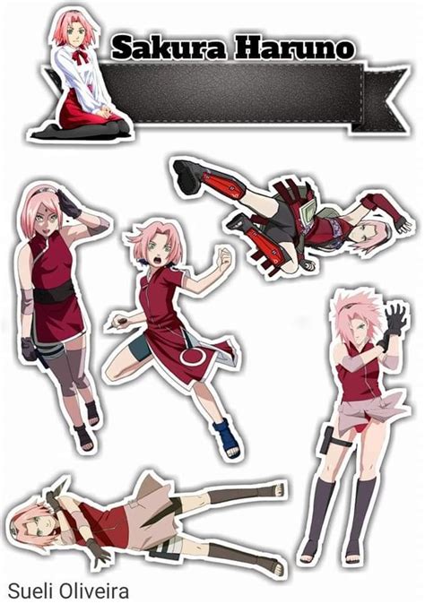 Sakura Haruno Anime Stickers Cute Stickers Bolo Naruto Naruto Clans