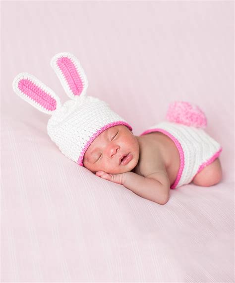 Knit Bunny Ear Beanie And Tail Diaper Cover Baby Bunny Hat Cute Baby
