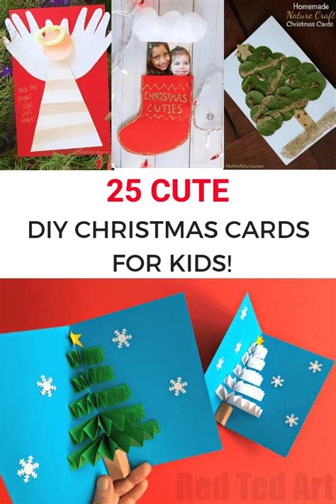 25 Cute Homemade Christmas Card Ideas For Kids Crafts By Ria
