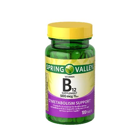Spring Valley Vitamin B12 500mcg 100 Tablet Mb Imports