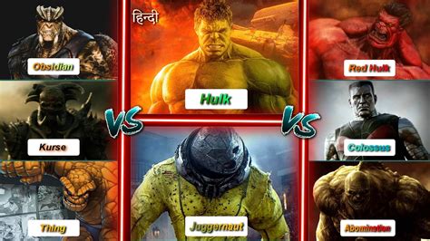 Juggernaut Vs Kurse Vs Hulk Vs The Thing Vs Cull Obsidian Vs Colossus