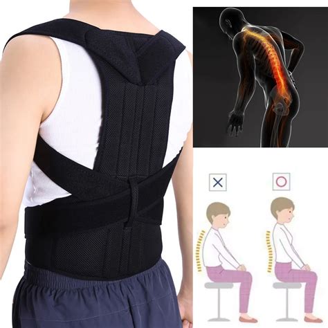 Buy Adjustable Spine Back Brace Therapy Belt Steel
