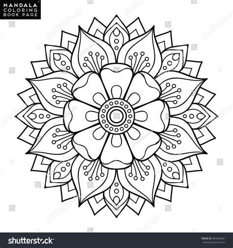 Golden flowers and leaves on striped red and pink background. Flower Mandala. Vintage decorative elements. Oriental ...