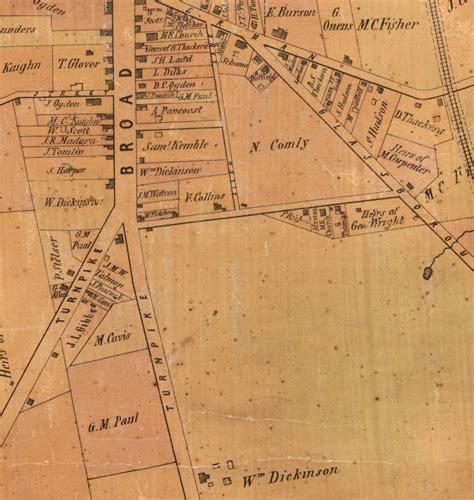 Woodbury New Jersey Ca 1854 Old City Map Reprint Etsy