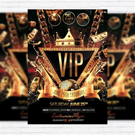 Più è internazionale, più assistenza non sempre immediata. VIP Party - Premium Flyer Template + Facebook Cover ...