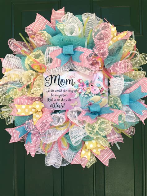 Mothers Day T Spring Wreath Mothers Day Wreath Gails Crafty