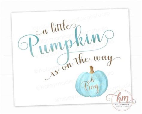 Little Pumpking Baby Sprinkle Sign Blue Pumpkin Baby Shower Sign Fall