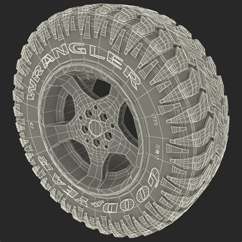 D Model Goodyear Wrangler Tire