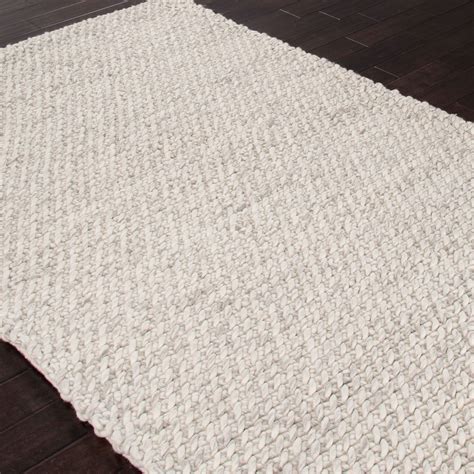 Jaipur Scandinavia Dula Alta Textured Wool Rug Solid Area Rugs White