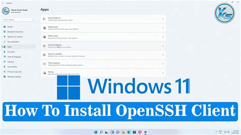 How To Install Openssh Client On Windows 11 Youtube