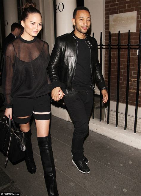 Search for text in url. Chrissy Teigen shows off her model figure in thigh-high ...