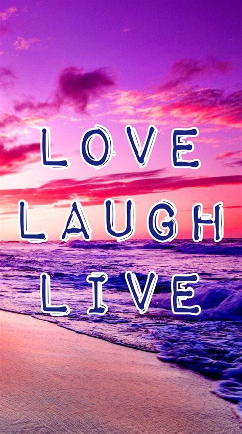 Love Laugh Live Lockscreen By Me Love Pink Wallpaper Simple Iphone