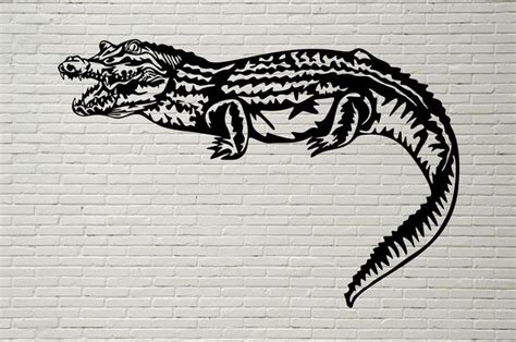 Crocodile Svg Alligator Silhouette Dxf Reptile Svg For Etsy