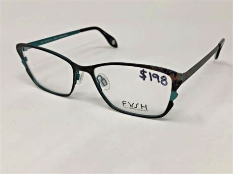 Fysh Urban Eyewear 3564 667 Eyeglasses Frame 54 16 140 Brown Teal Matte Pf90 Ebay
