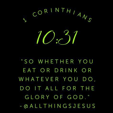 1 Corinthians 10:31 | Teaching, God
