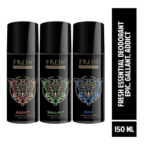 Fresh Essential Perfume Body Spray 150 Ml100gpack Of 3 Rs 189 At