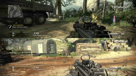 Call Of Duty Ghosts 2 Player Split Screen Youtube