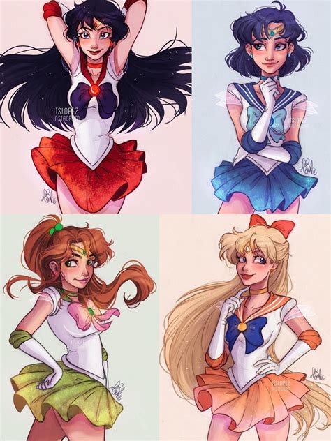 Sailor Scouts By Itslopez Sailor Moon Art Sailor Moon Character