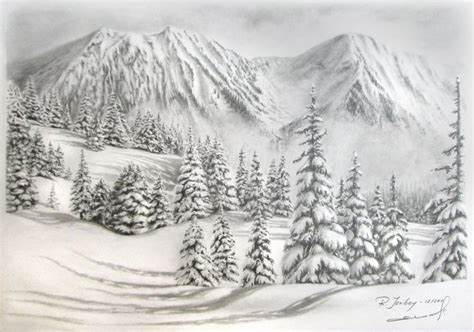 Snow Mountain Drawing At Getdrawings Free Download