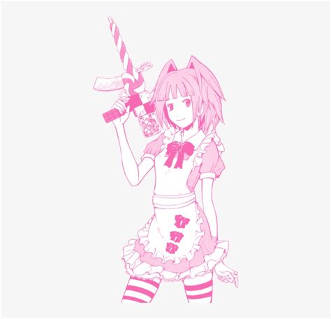Transparent Pink Manga Girl Anime Girl Pastel Png Transparent