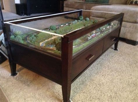 The idea is conceal the fact that the coffee table train is just chasing its tail. Image by Bill Weatherford on My work , #2 N Scale Train in ...