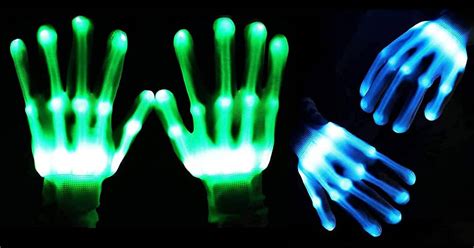 Skeletal Led Light Gloves 12 Colors And 13 Color Changing Modes The