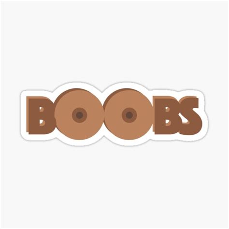 Brown Boobs Sticker By Charliemango Redbubble