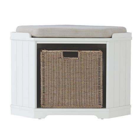Buy robens camping stools and get the best deals at the lowest prices on ebay! Corner Bench White Storage Entryway Farmhouse Woven ...