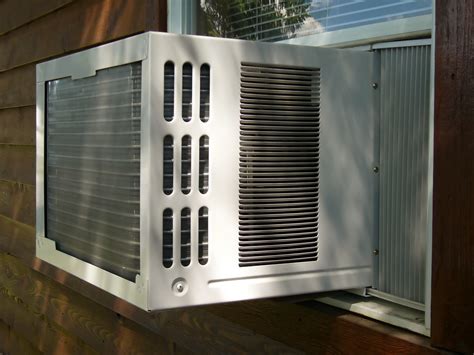 The unit must be installed with a slight downward tilt to properly drain the condensation. Fix-It Chick: How to install a window air conditioner ...