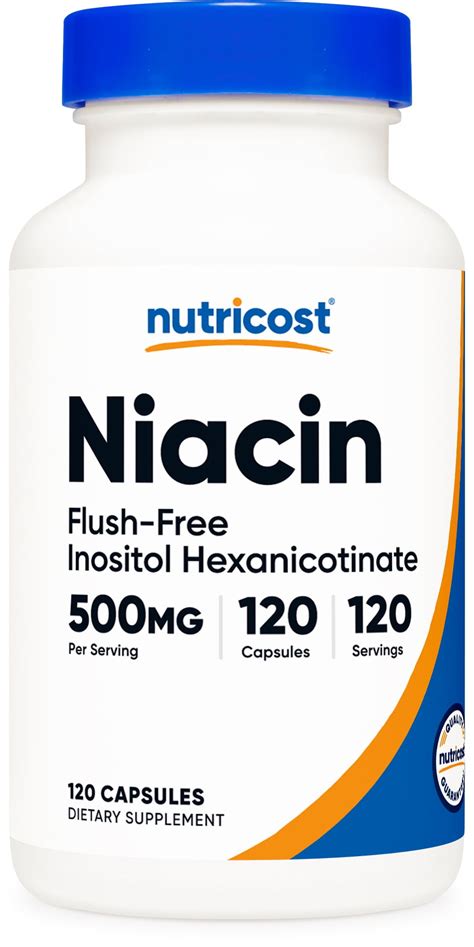 Nutricost Niacin Flush Free Inositol Hexanicotinate 500mg 120