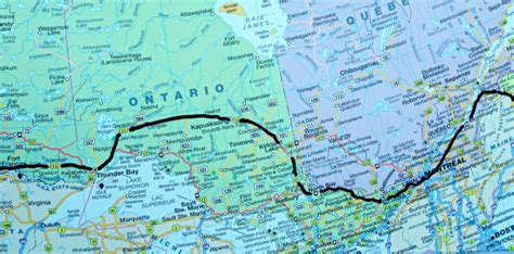 Trans Canada Highway On The Map Stock Photo - Download Image Now - iStock