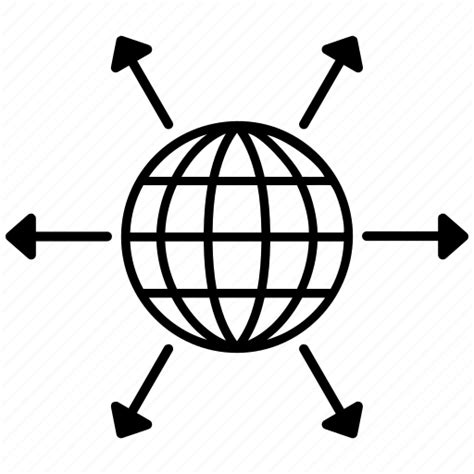 Expansion Export Global Globe International Worldwide Icon