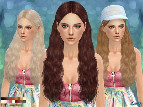 The Sims Resource Marion Hairstyle By Cazy Sims 4 Hairs