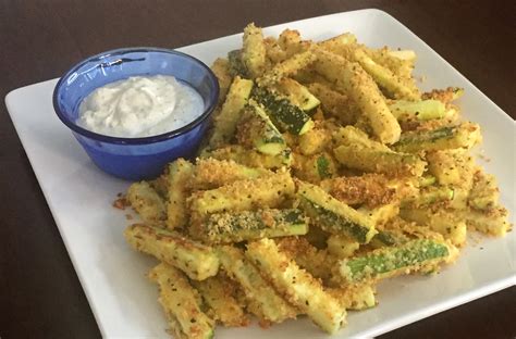 Zucchini fries needed to be in our future but in a healthier way than deep frying battered zucchini in greasy oil. Fried Zucchini - From The Oven! — 52 Sunday Dinners