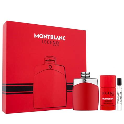Mont Blanc Legend Red Set For Men 33oz Edp And 75ml Mini And Deo