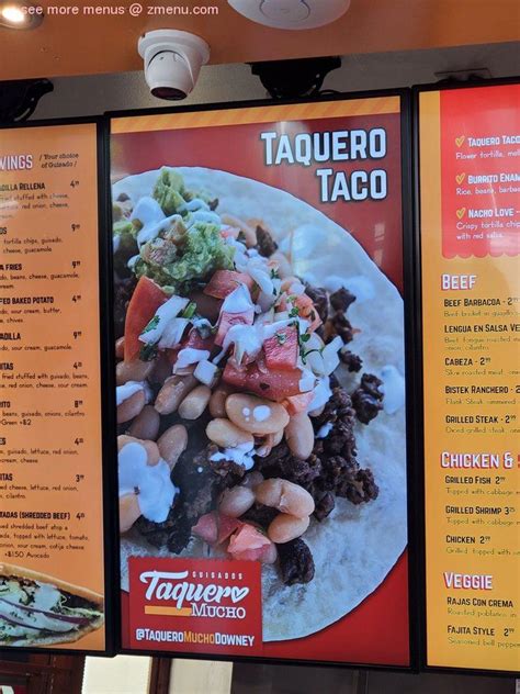 Online Menu Of Taquero Mucho Restaurant Downey California 90241 Zmenu