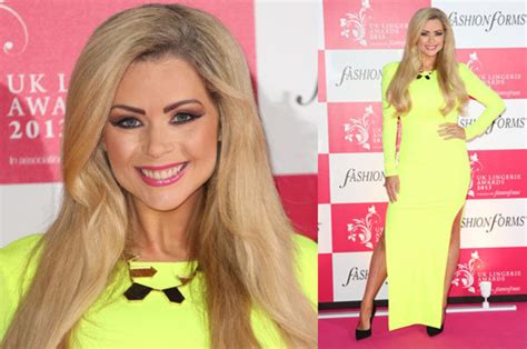 Busty Babe Nicola Mclean Flaunts Legs In Thigh Slashed Neon Dress Daily Star