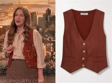 Drew Barrymore Drew Barrymore Show Rust Red Vest Fashion Clothes