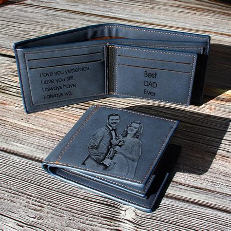 Custom Engraved Wallet Personalized Photo Rfid Wallets For Men