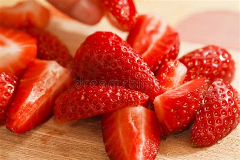 Sliced Fresh Strawberries Stock Photo Image Of Snack 19269752